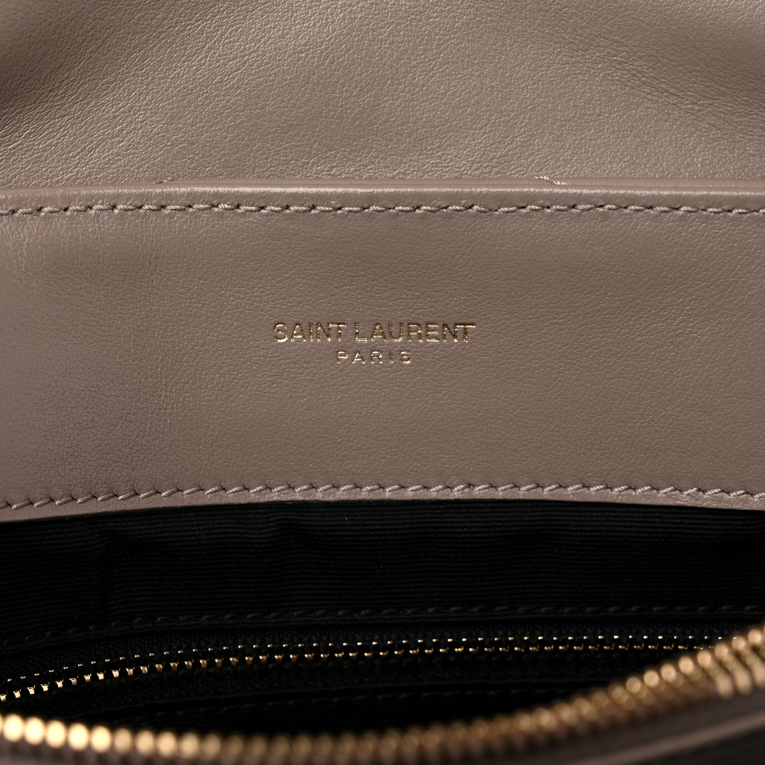 Saint Laurent Calfskin Y Quilted Monogram Medium Loulou Chain Satchel Dark Beige 6 of 12