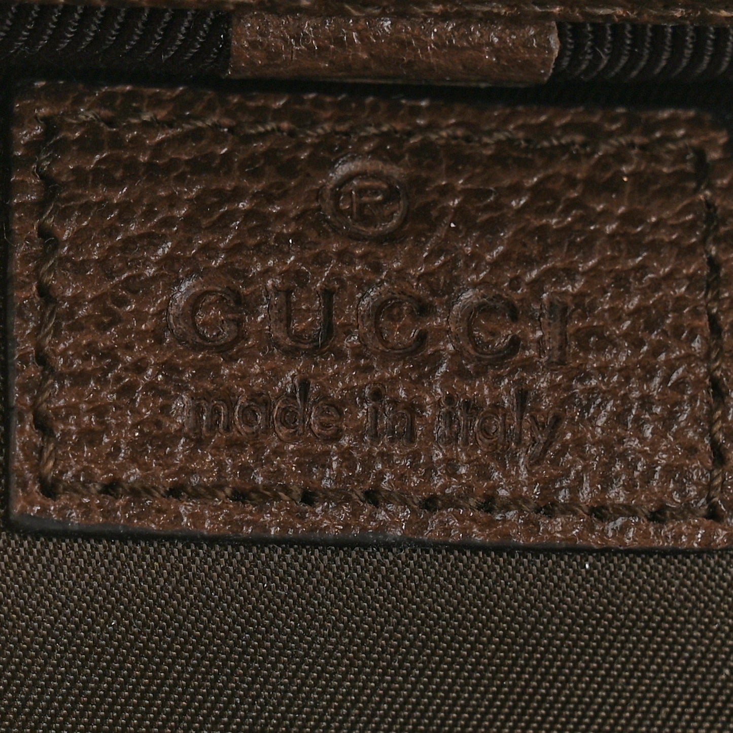 GG Supreme Monogram Textured Calfskin Web Ophidia Vanity Cosmetic Case Beige Ebony New Acero