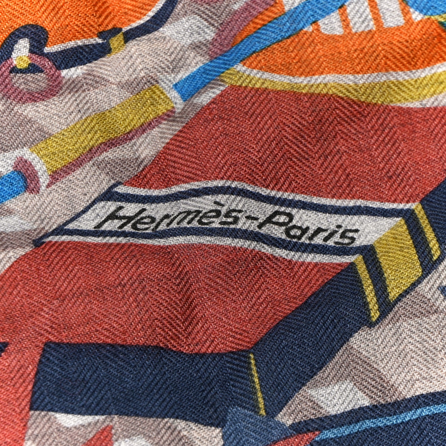 Hermes Cashmere Silk Les Douze Leopards Shawl 140 Gris Chine Rose White 2 of 4