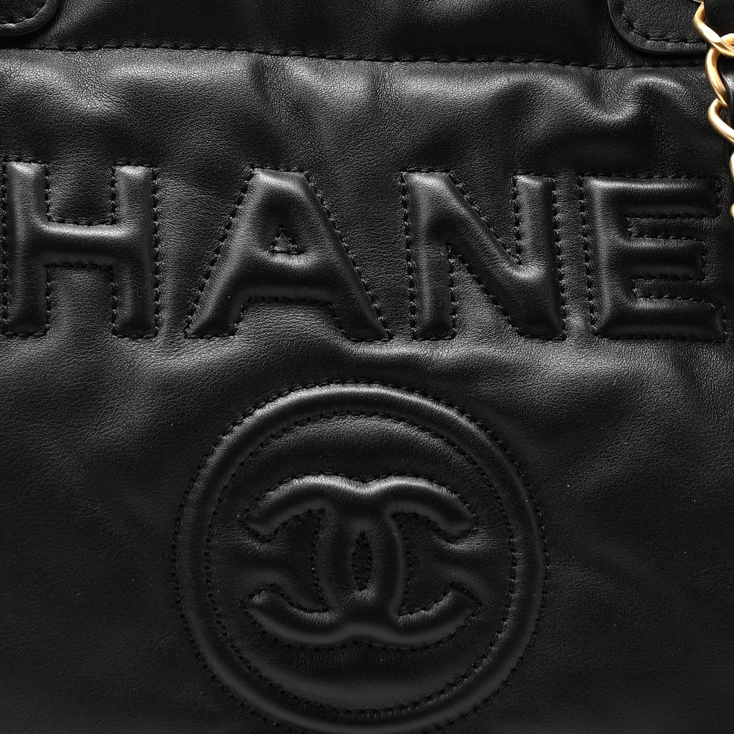 Calfskin Small Deauville Tote Black