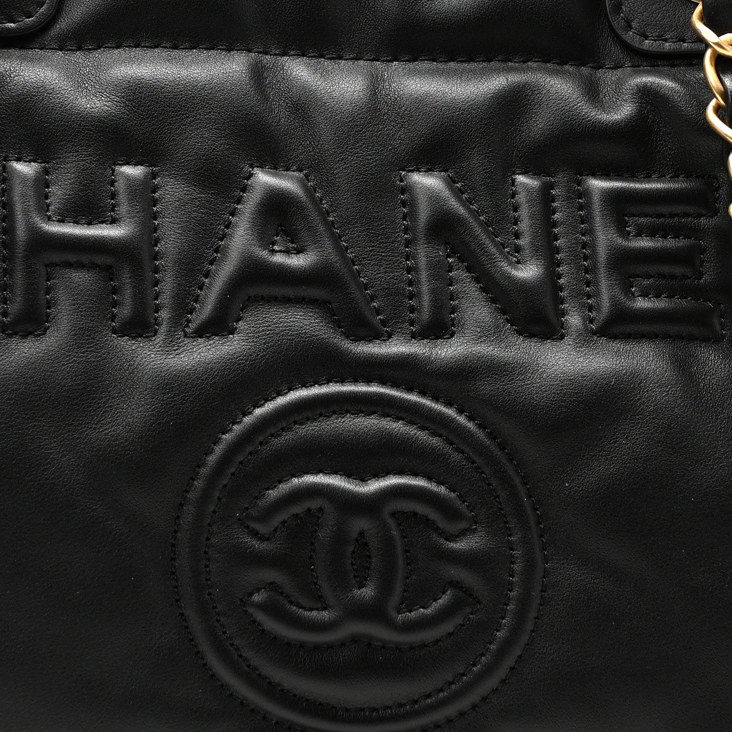 Chanel Calfskin Small Deauville Tote Black 9 of 11