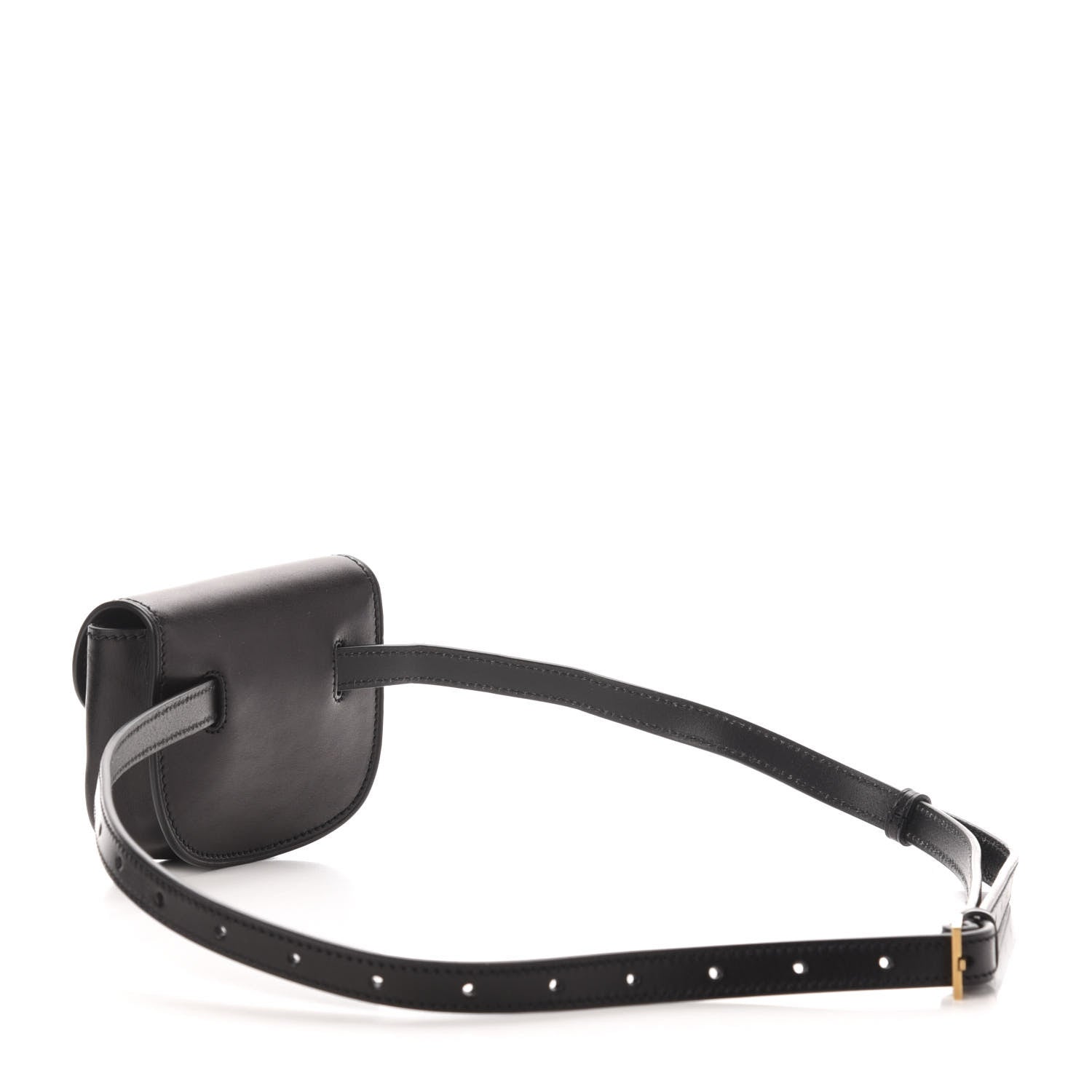 Saint Laurent Smooth Calfskin Mini Classic Monogram Kaia Belt Black 3 of 10