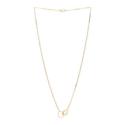 Cartier 18K Yellow Gold Diamond Interlocking LOVE Necklace 3 of 5