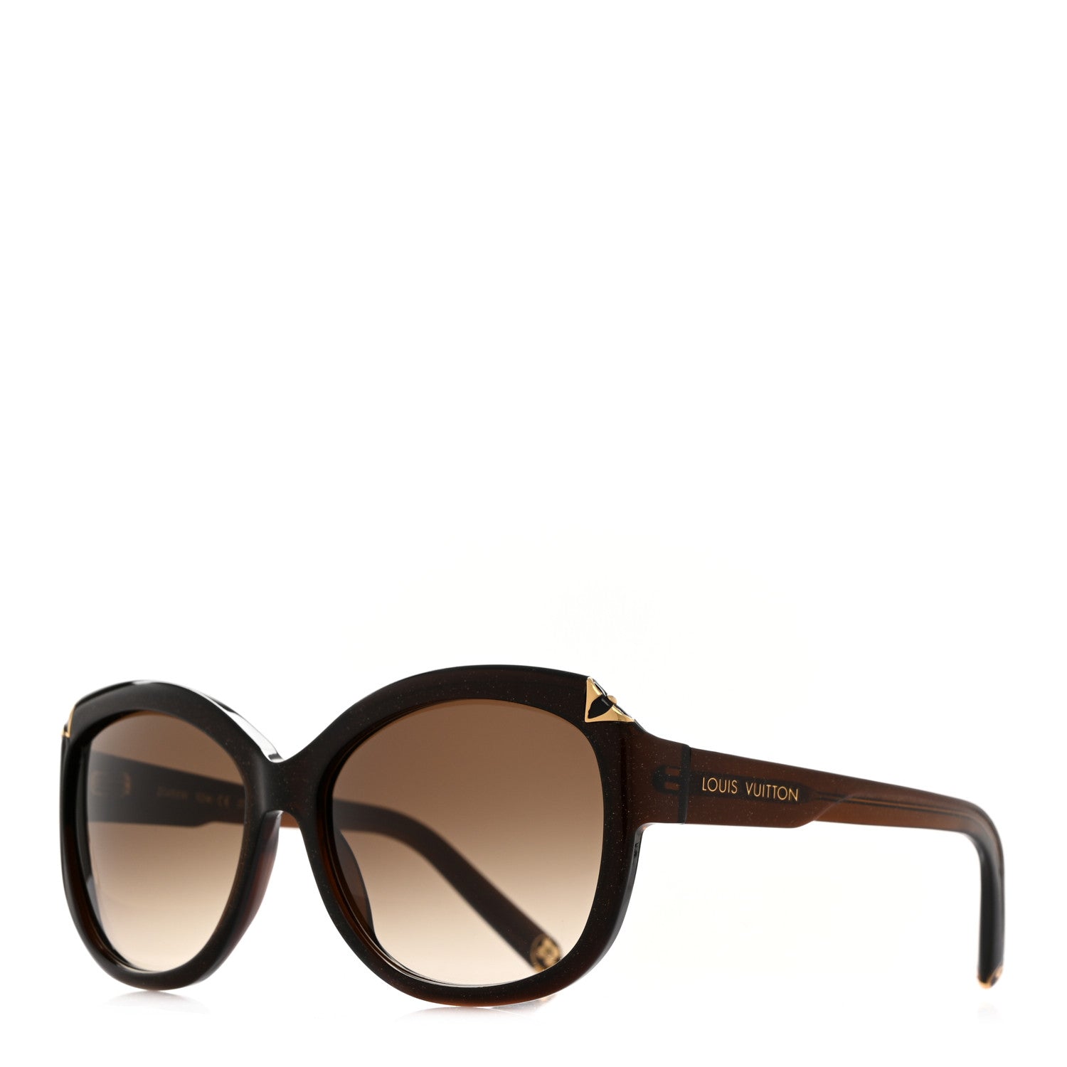 Louis Vuitton Acetate Hortensia Cat Eye Sunglasses Z0486W Brown Glitter 1 of 10