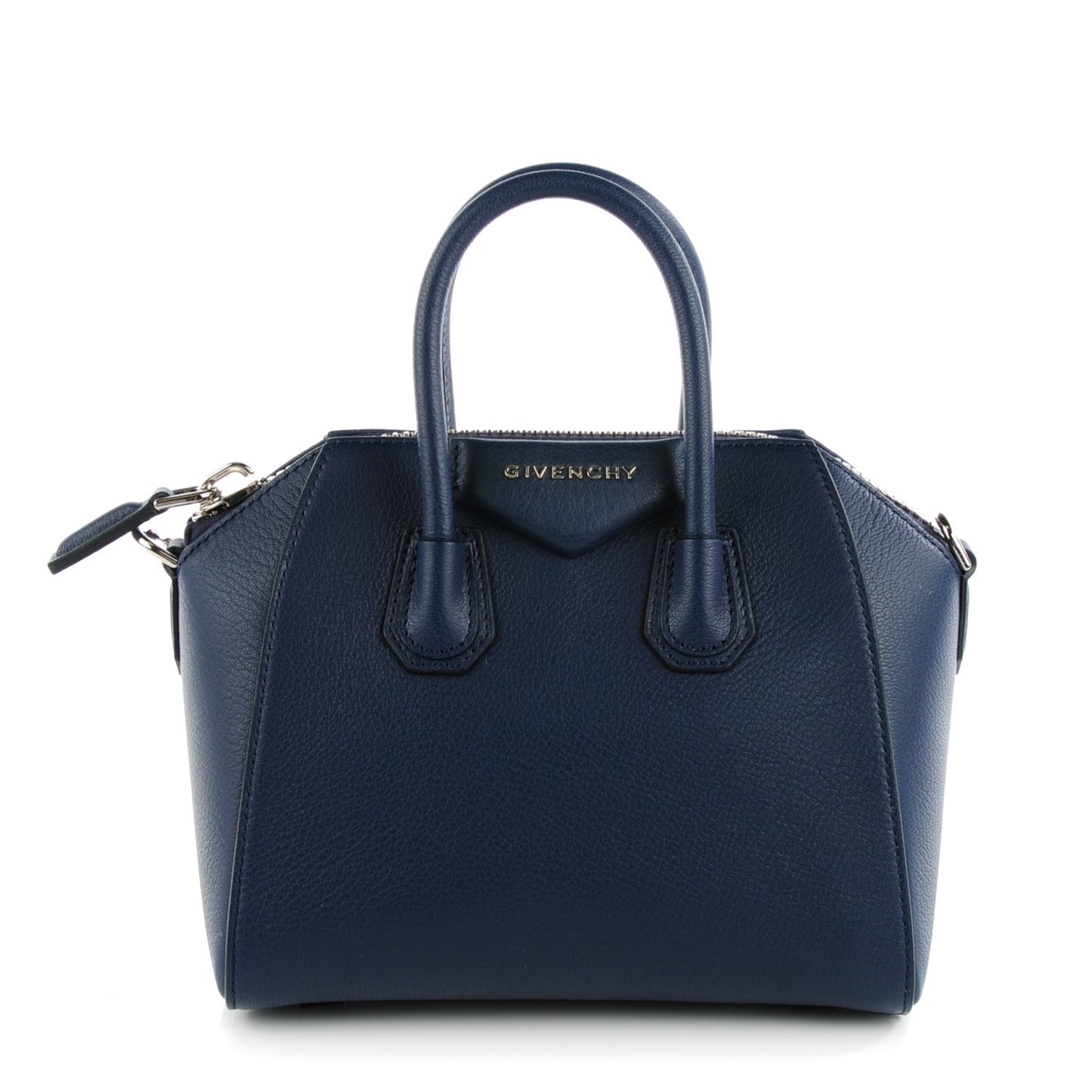Sugar Goatskin Mini Antigona Navy