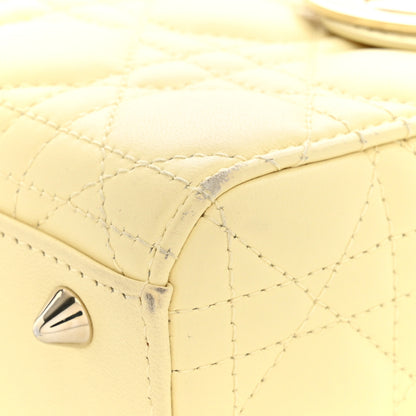 Christian Dior Lambskin Cannage Small My ABCDior Lady Dior Soft Yellow 16 of 16