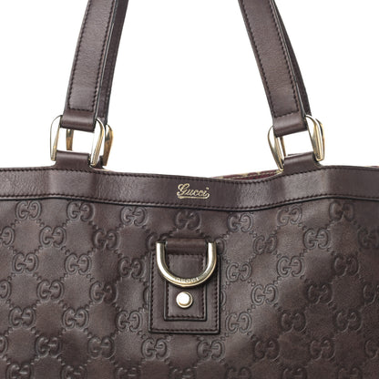 Gucci Guccissima Large Abbey Tote Dark Brown 9 of 13