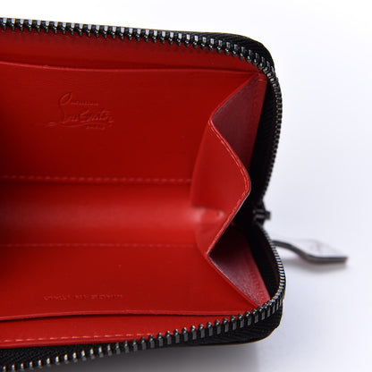 Christian Louboutin Calfskin Spiked Panettone Coin Purse Black 4 of 9