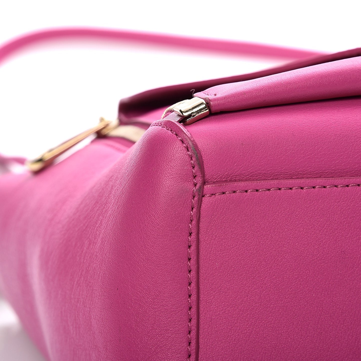 Silky Calf Small Willow Tote Fuchsia