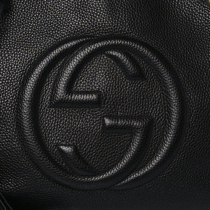 Gucci Pebbled Calfskin Medium Soho Chain Shoulder Bag Black 8 of 10
