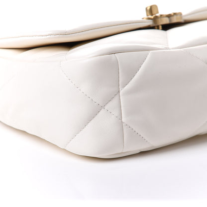 Chanel Lambskin Quilted Medium Chanel 19 Flap White 9 of 10