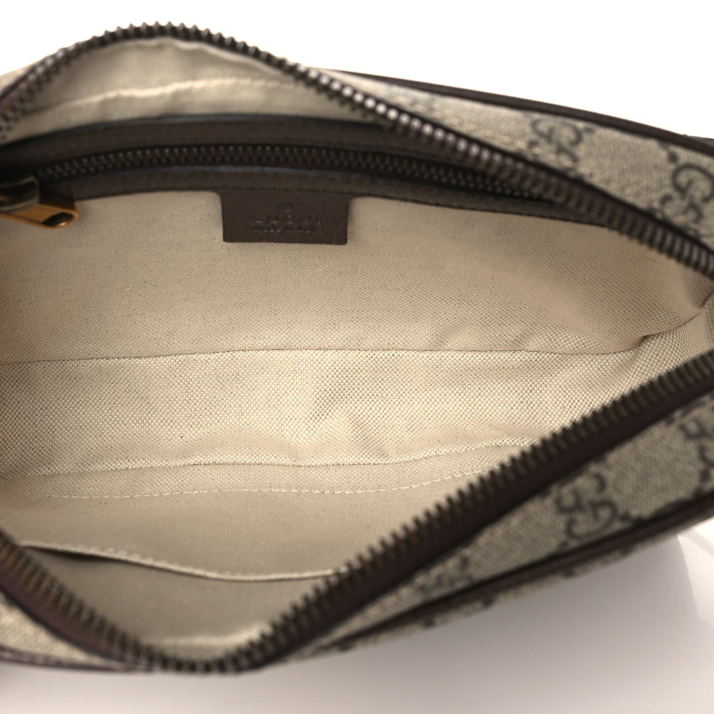 Soft GG Supreme Monogram Medium Ophidia Belt Bag Dark Brown