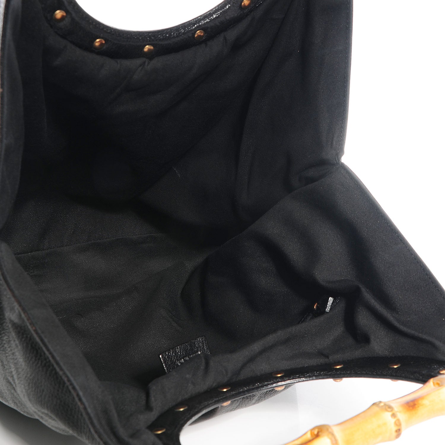 Gucci Leather Bamboo Tote Black 5 of 7