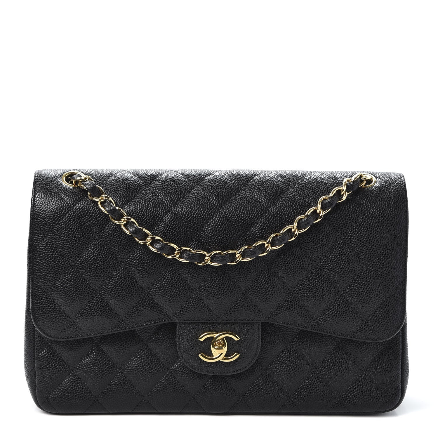 Chanel Caviar Quilted Jumbo Double Flap Black 1 of 9