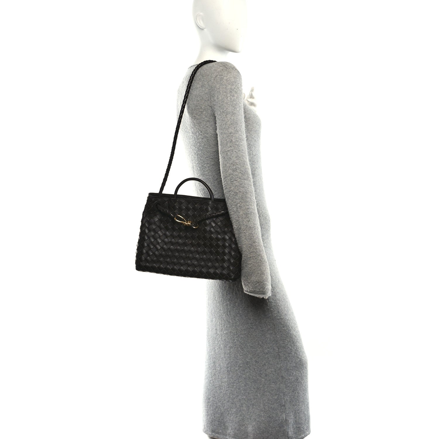 Bottega Veneta Nappa Intrecciato Medium Andiamo Shoulder Bag Fondant 2 of 9