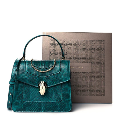 Bulgari Shiny Karung Serpenti Forever Top Handle Emerald Green 9 of 9