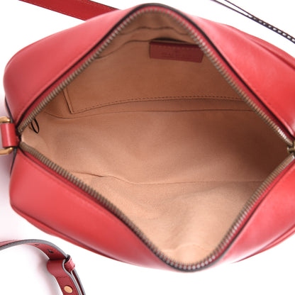 Gucci Calfskin Matelasse Small GG Marmont Chain Shoulder Bag Hibiscus Red 5 of 11