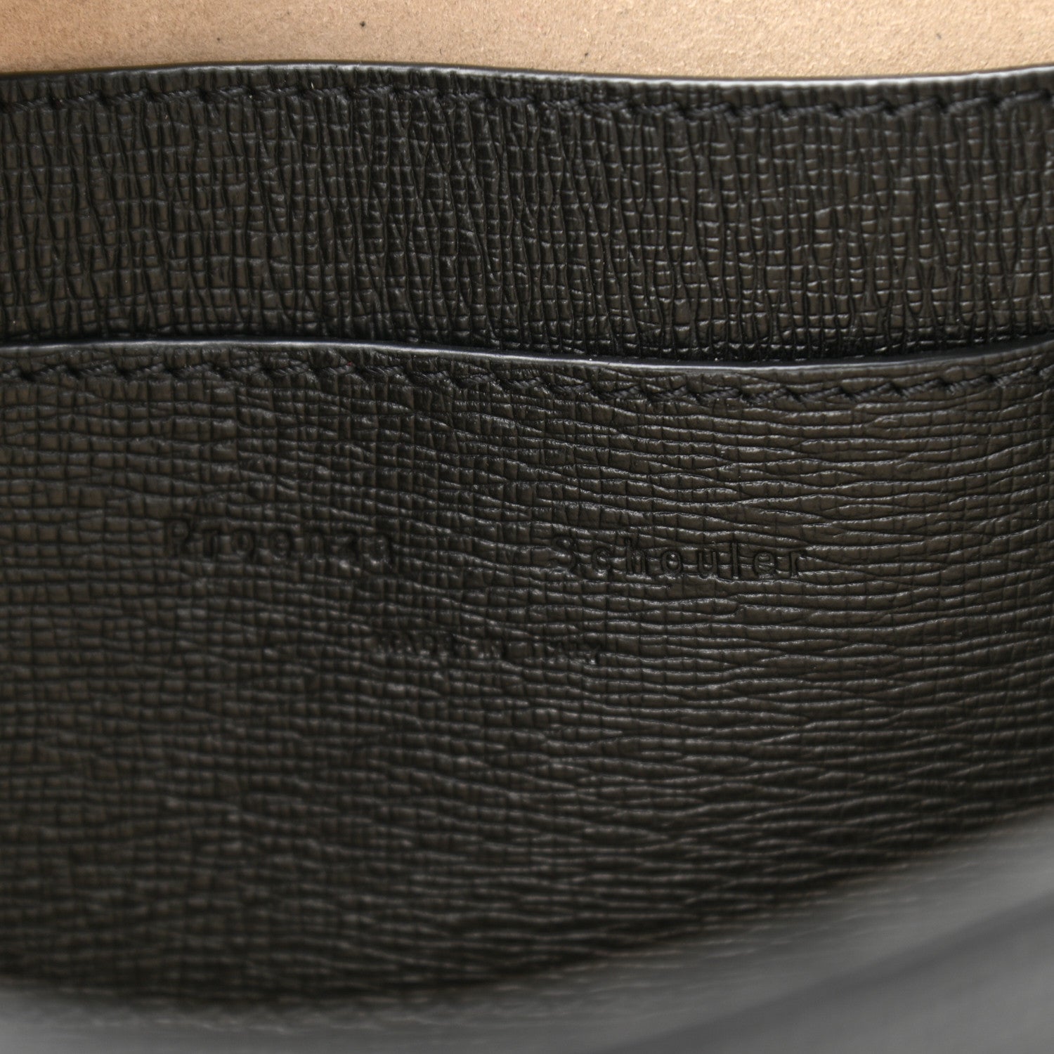 Proenza Schouler Embossed Grained Calfskin Buckle Trapeze Bag Black 6 of 12