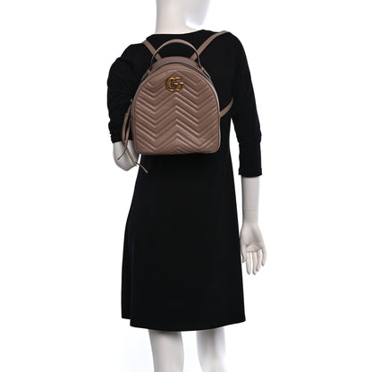 Gucci Calfskin Matelasse GG Marmont Backpack Porcelain Rose 2 of 10