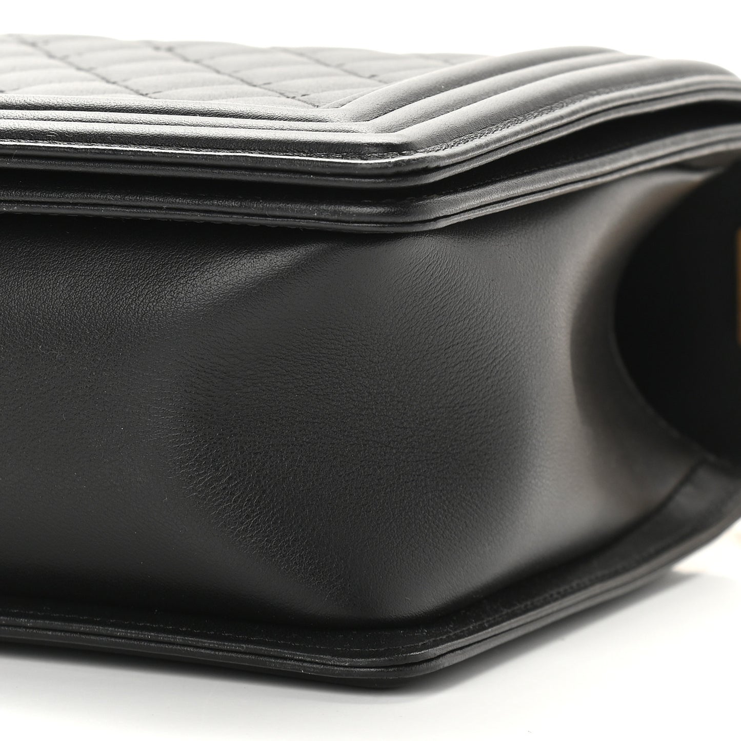 Calfskin Quilted New Medium Boy Flap Black
