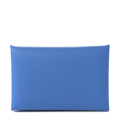 Hermes Epsom Calvi Card Case Bleu Zellige 1 of 6