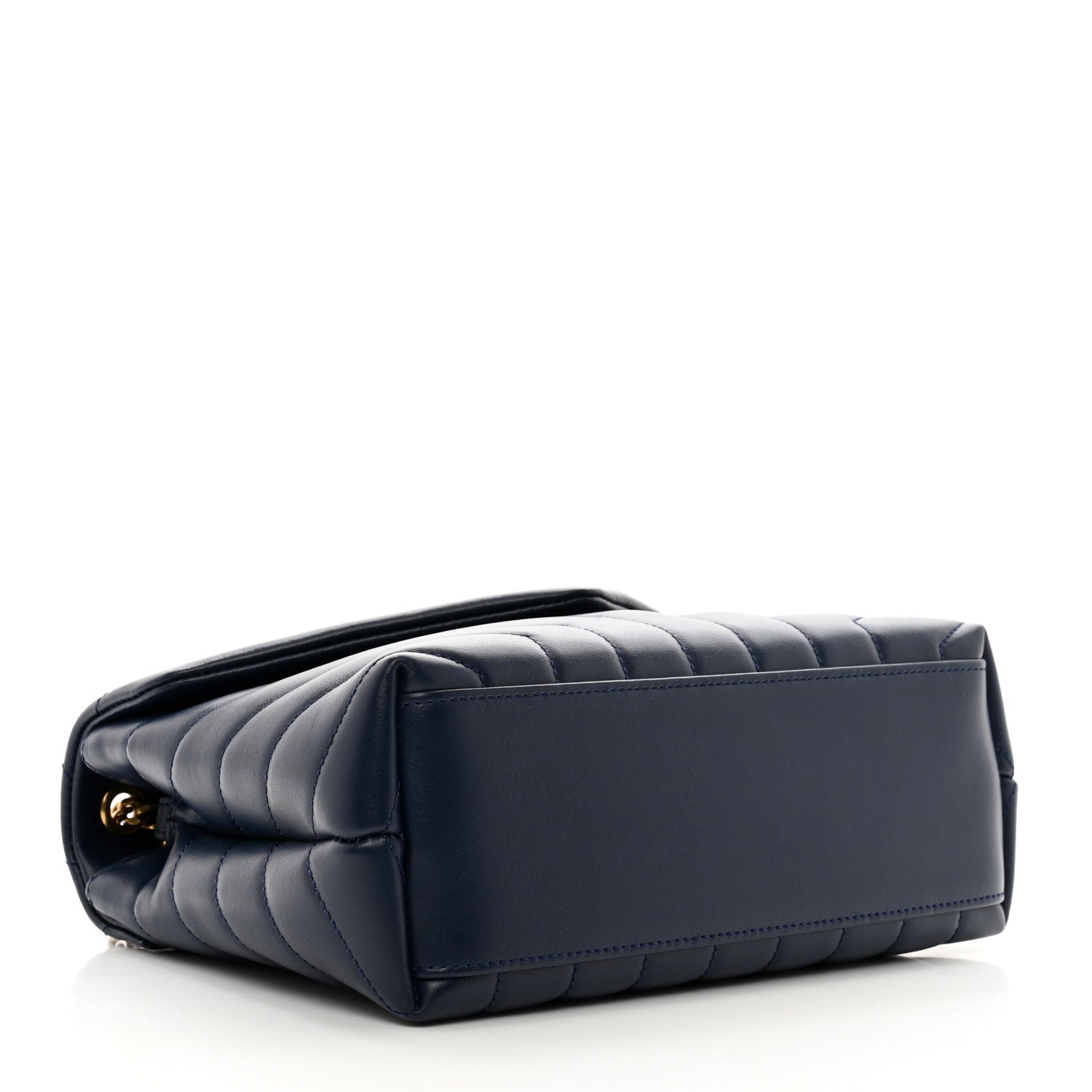 Saint Laurent Calfskin Y Quilted Monogram Small Loulou Chain Satchel Blue Charron 2 of 11