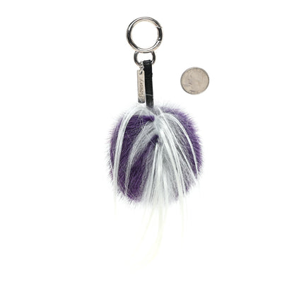 Fendi Shiny Nappa Mink Fox Fur Crystal QuTweet Dazzling Bag Bug Charm Multicolor 2 of 3