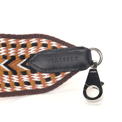 Hermes Toile Swift Sangle Allegro 50mm Shoulder Strap Sesame White Black 4 of 5