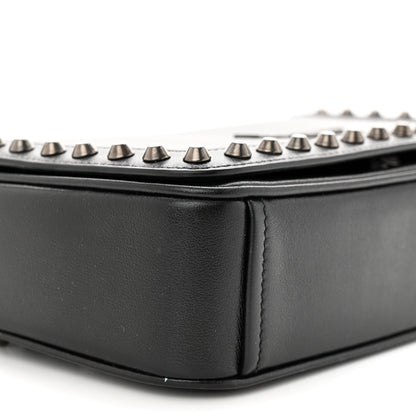 Prada Glace Calfskin Studded Crossbody Black 9 of 10