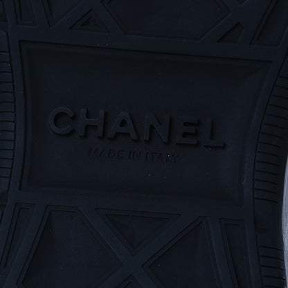 Chanel Suede Calfskin Nylon Grosgrain CC Sneakers 41.5 Grey 8 of 10