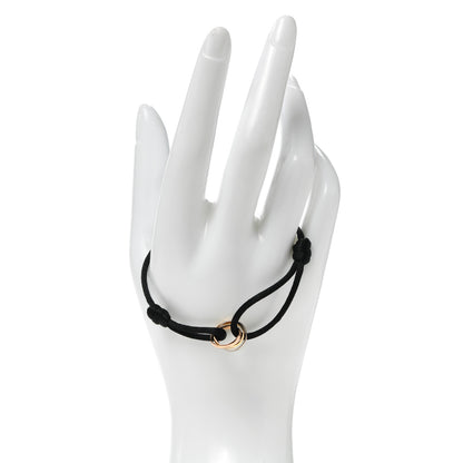 Cartier 18K Pink Yellow White Gold Trinity Adjustable Cord Bracelet Black 2 of 5