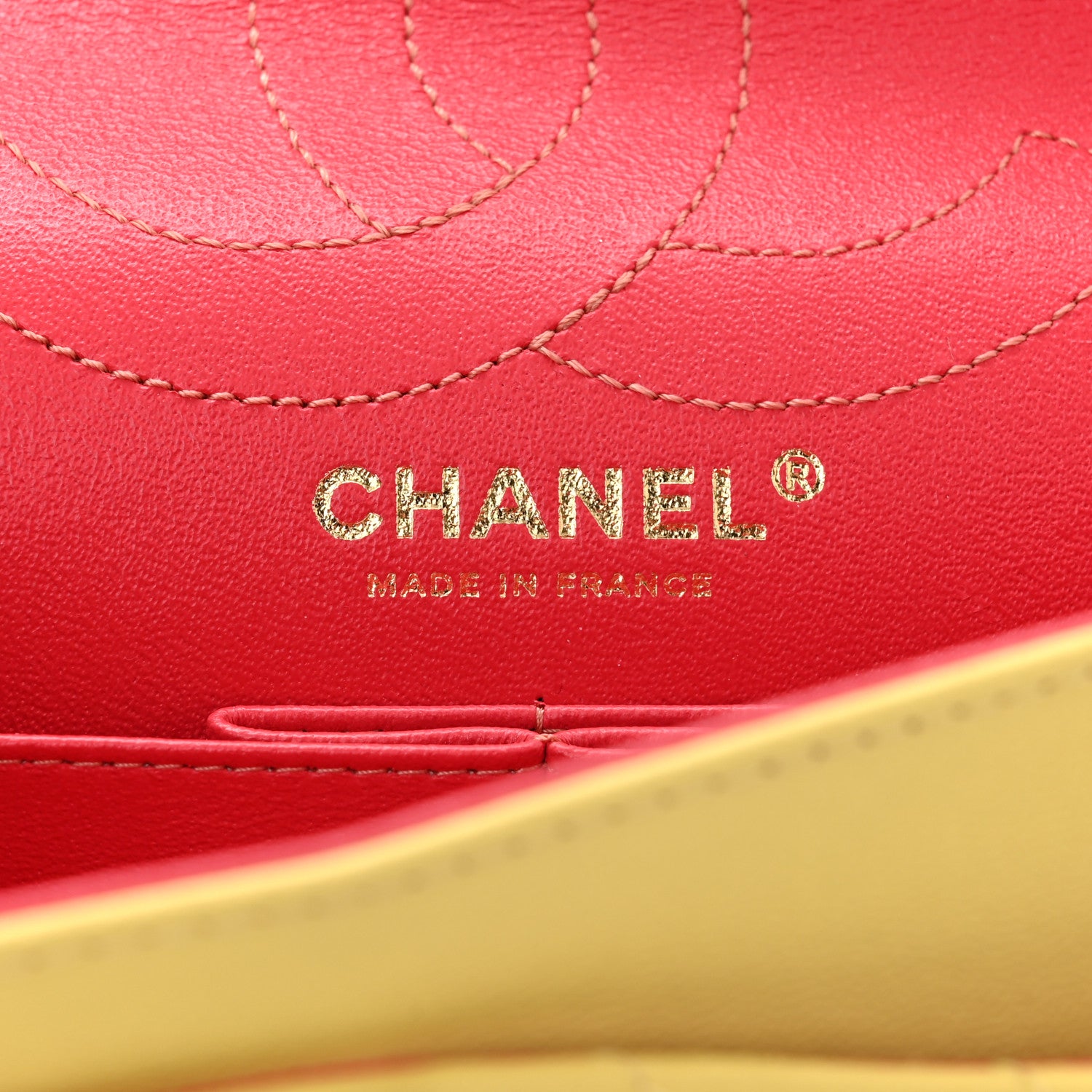 Chanel Sheepskin Chevron Quilted 2.55 Reissue 226 Flap Yellow 6 of 11