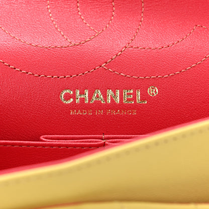 Chanel Sheepskin Chevron Quilted 2.55 Reissue 226 Flap Yellow 6 of 11