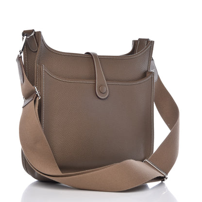 Hermes Taurillon Clemence Evelyne III PM Etoupe 3 of 8