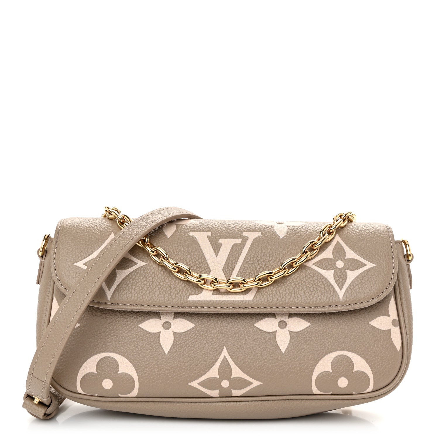 Louis Vuitton Empreinte Monogram Giant Ivy Wallet On Chain Tourterelle Creme 1 of 9