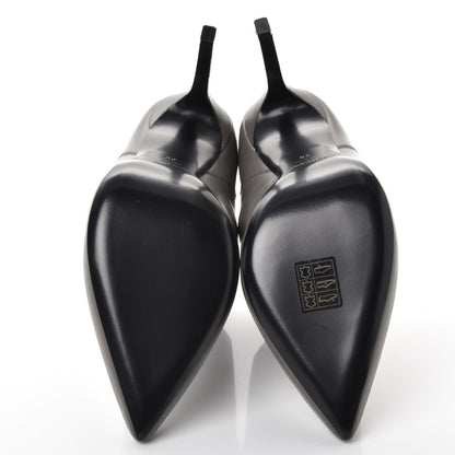 Saint Laurent Calfskin Classic Paris Ela 110 Ankle Boots 36 Earth 5 of 9