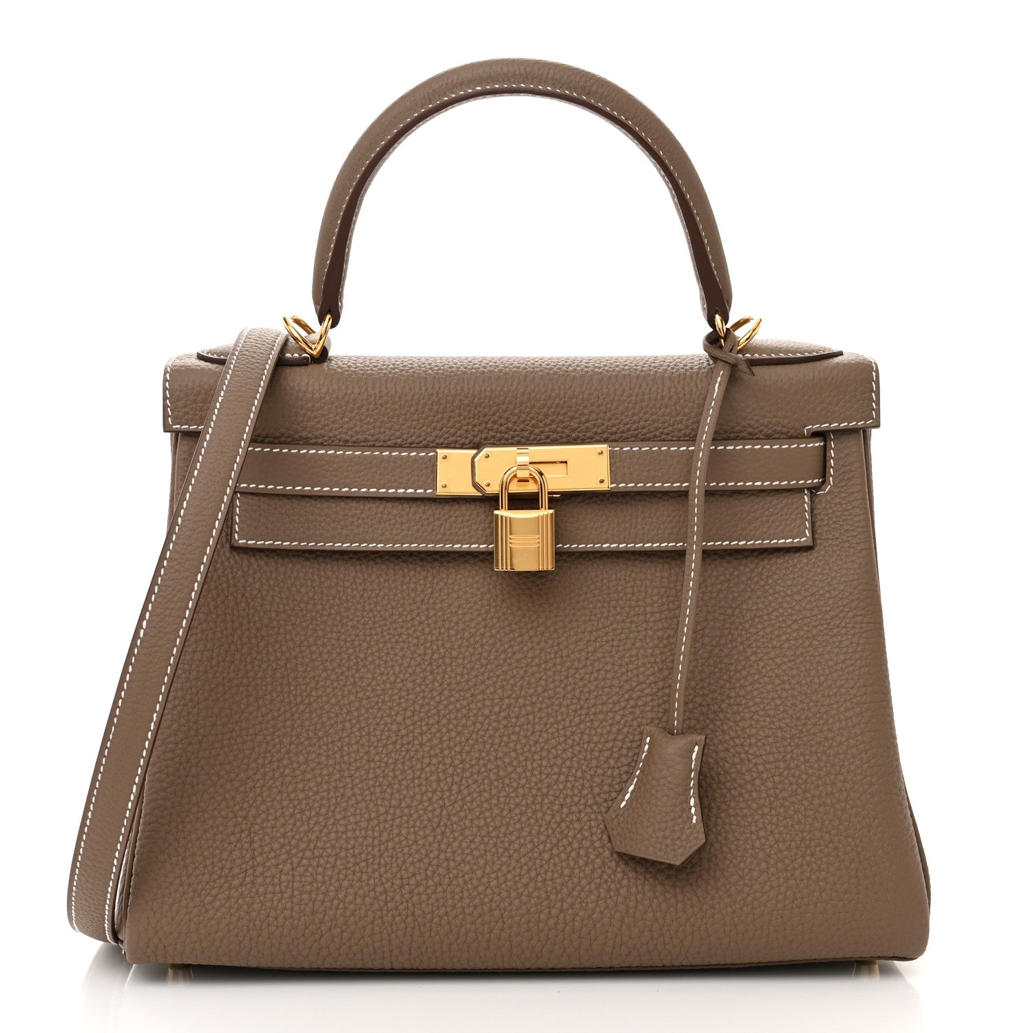 Hermes Togo Kelly Retourne 28 Etoupe 1 of 11