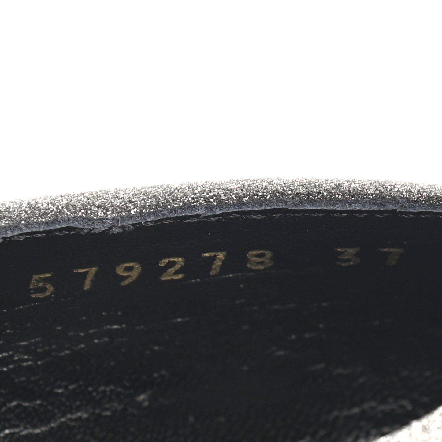 Glitter Calfskin Pointed Toe Knife 40mm Mules 37 Silver Black