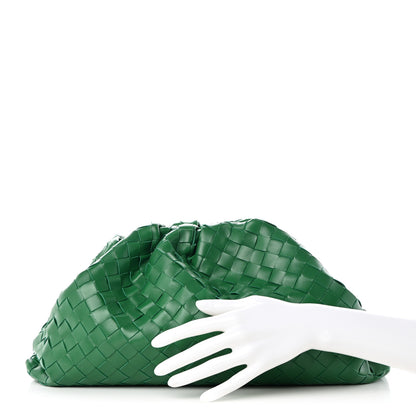 Bottega Veneta Nappa Maxi Intrecciato The Pouch Oversized Clutch Racing Green 2 of 10