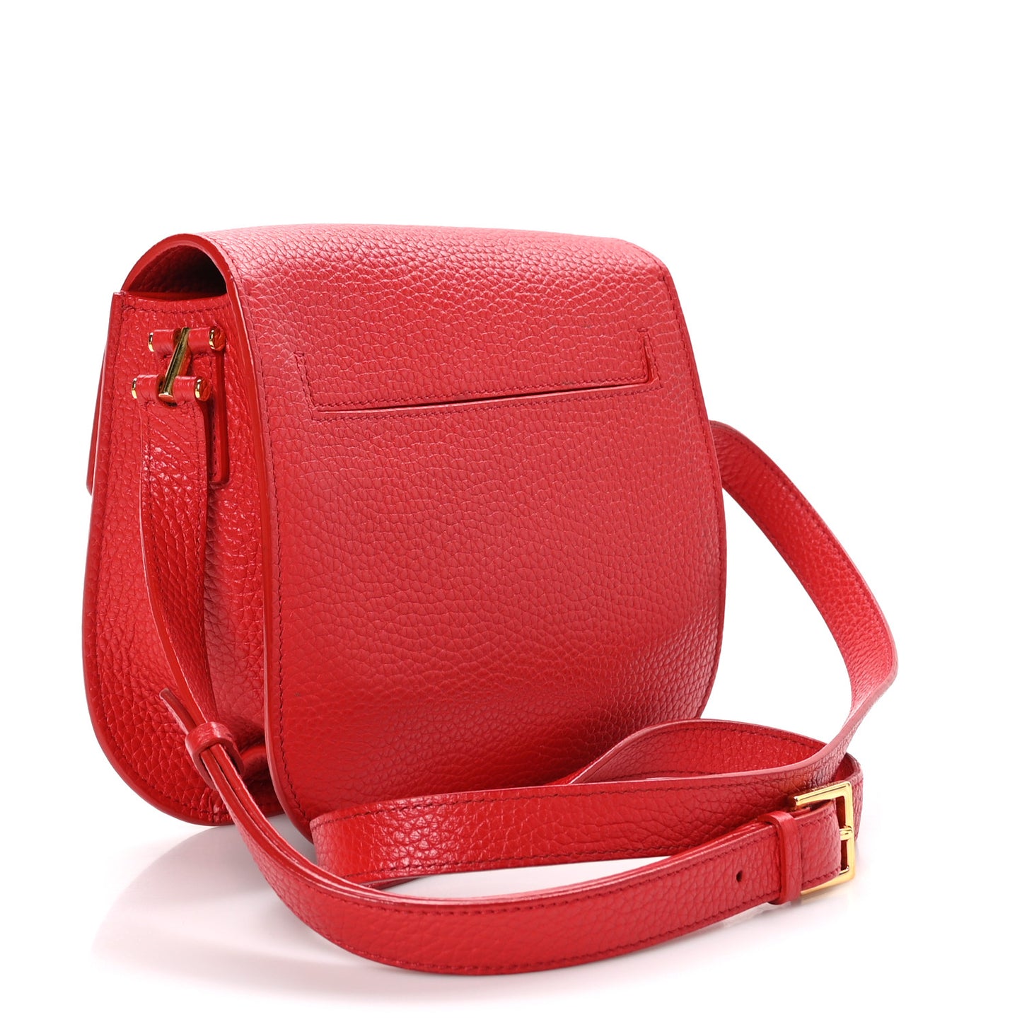 Calfskin Mini T Clasp Tara Crossbody Bag Ruby Red