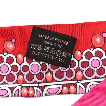 Hermes Silk Parures Des Maharajas Twilly Fuchsia Parme Rouge 3 of 5