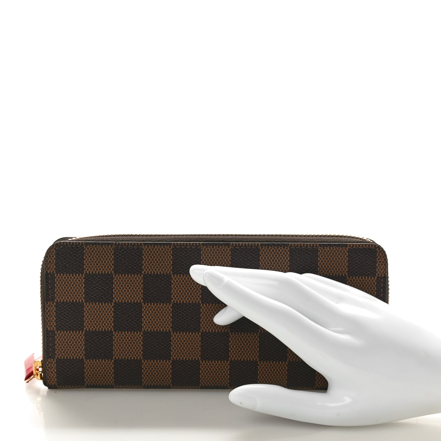 Damier Ebene Clemence Wallet Cherry