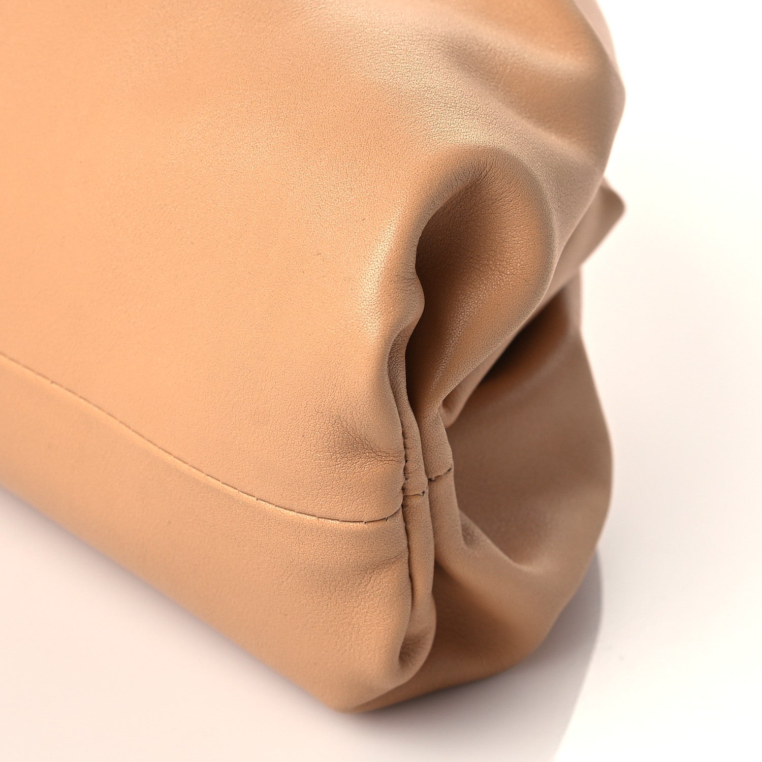 Bottega Veneta Smooth Butter Calf The Pouch Oversized Clutch Almond 10 of 11