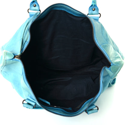 Balenciaga Agneau Classic Hardware Weekender Sky Blue 5 of 24