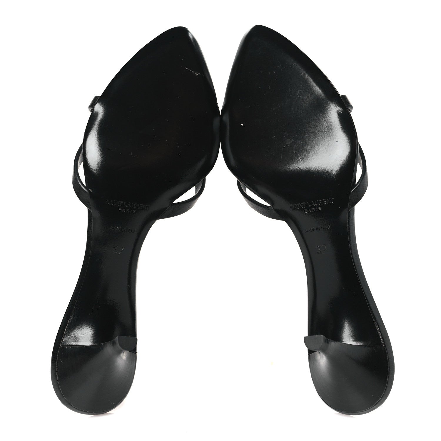 Saint Laurent Calfskin Carla 60 Mule Sandals 37 Black 5 of 8