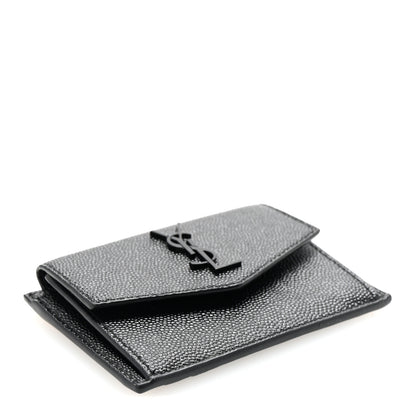 Saint Laurent Grain de Poudre Uptown Card Holder Black 4 of 7