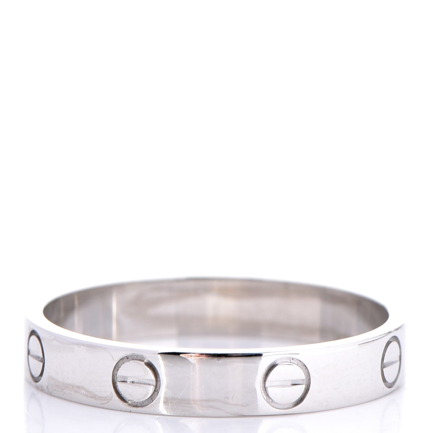 18K White Gold 4mm LOVE Wedding Band Ring 60 9.25