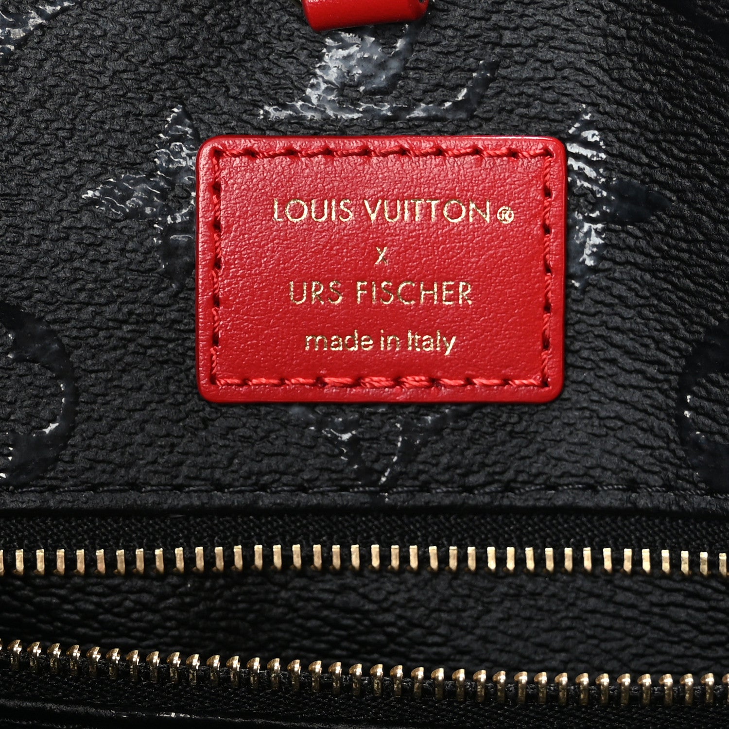 Louis Vuitton X UF Tufted Monogram Onthego GM Black Red 6 of 8