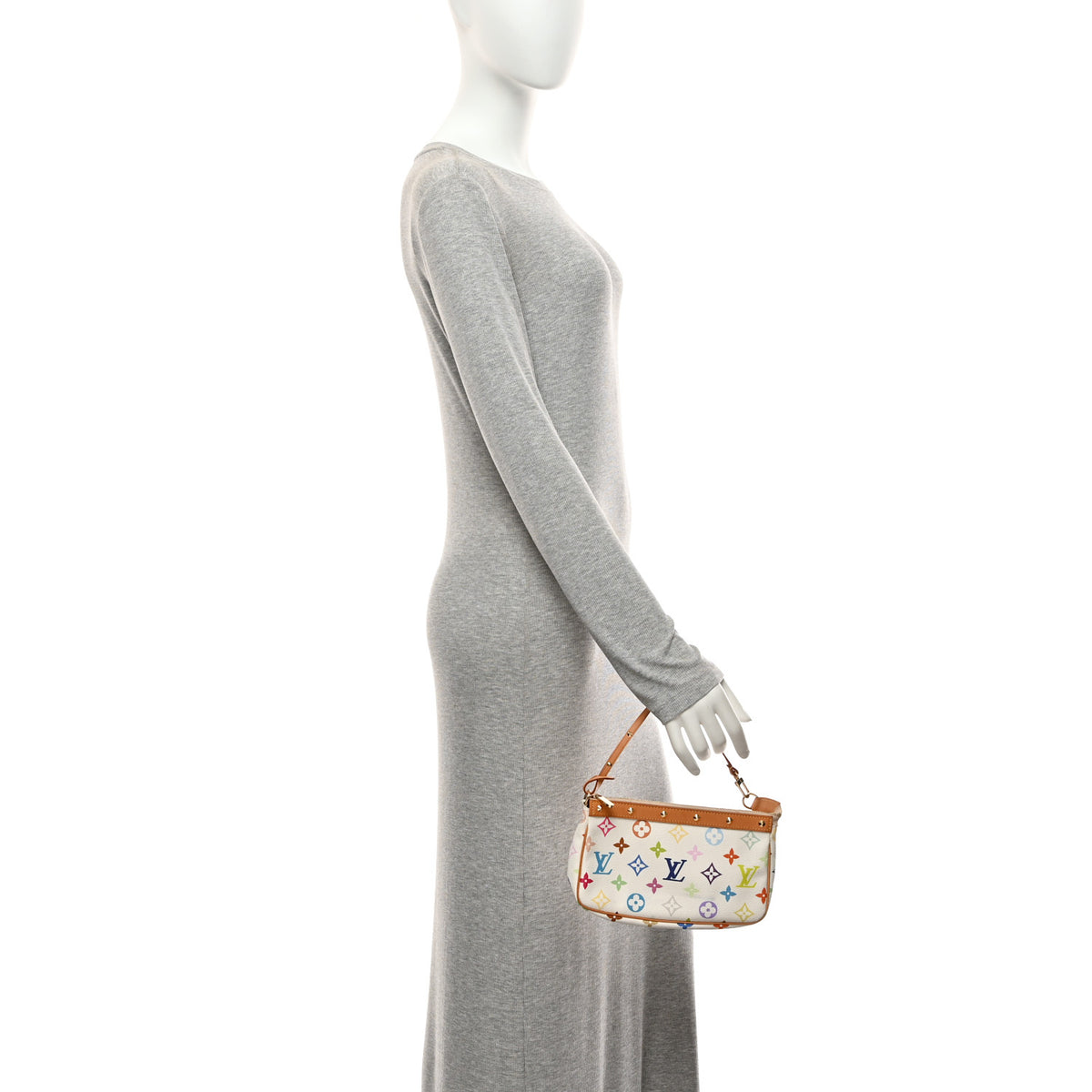 Monogram Multicolor Pochette Accessories White