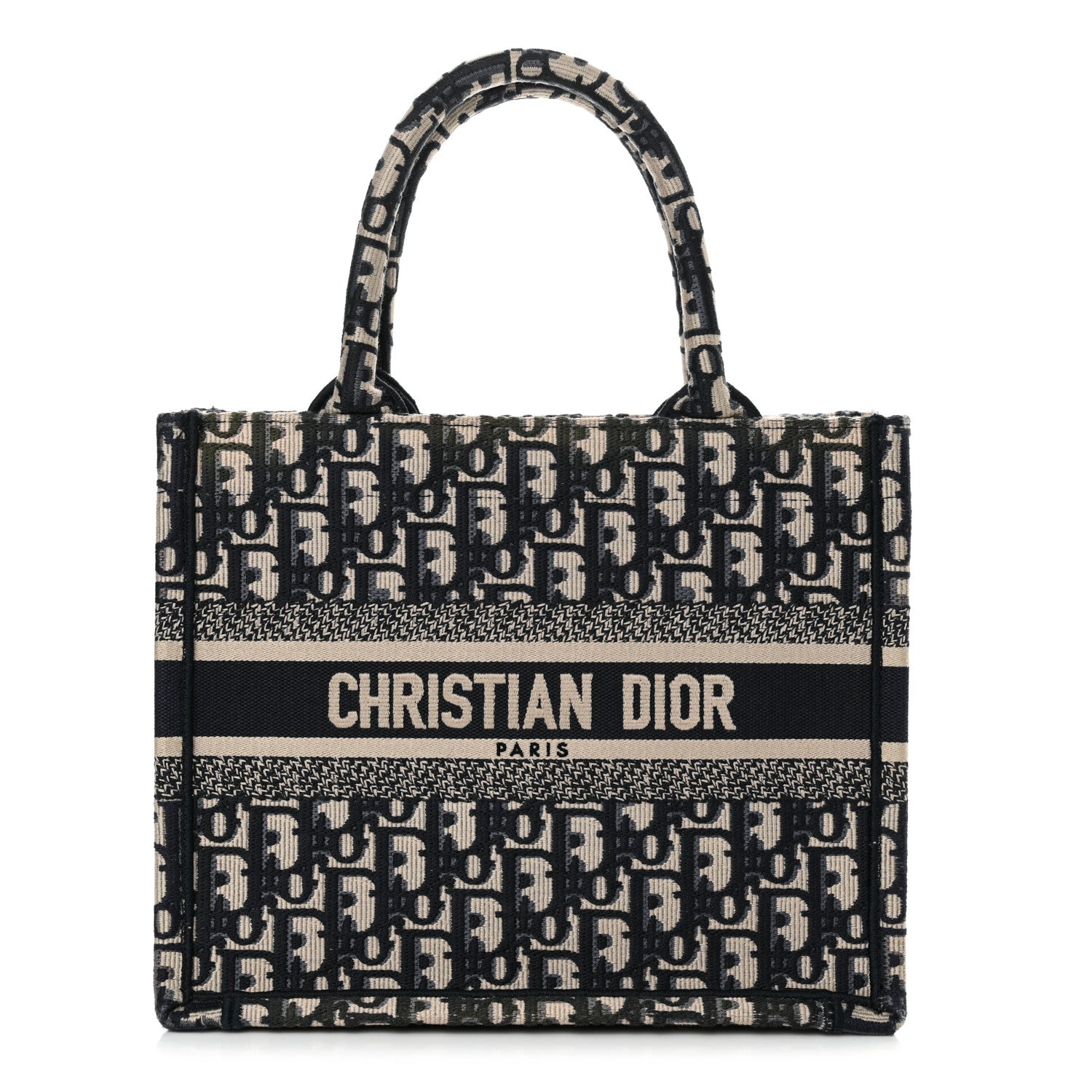 Christian Dior Oblique Small Book Tote Blue Multicolor 1 of 15